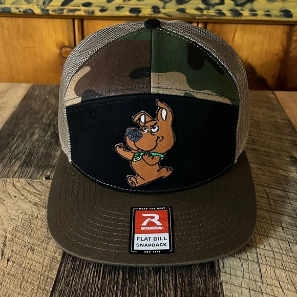 CUSTOM DESIGN SCRAPPY DO 7 PANEL TRUCKER HAT - Picture 1 of 6